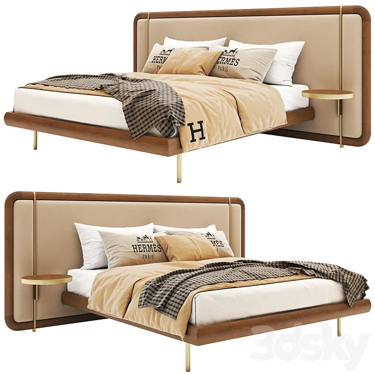 Pa-Modern-Wooden-Bed-03 3D Model Free