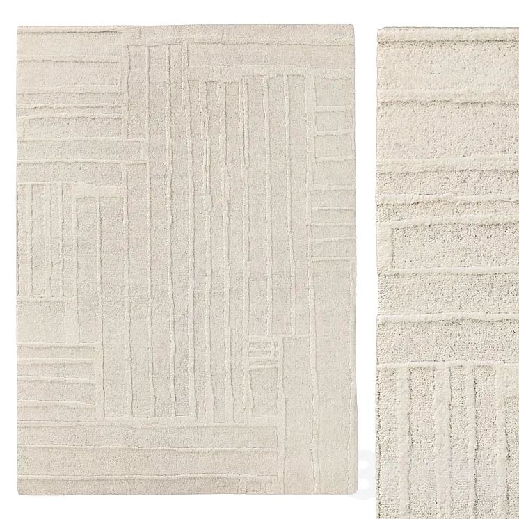 PAAVAI HAND-KNOTTED WOOL RUG 3D Model Free