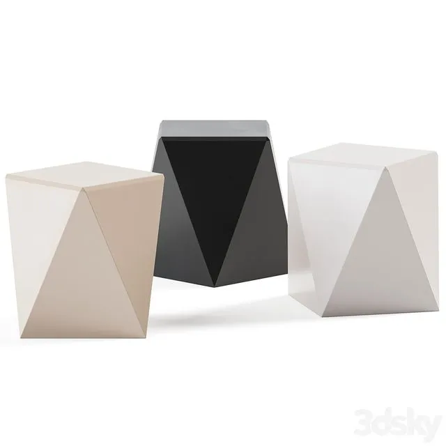 Pablo piano Rubelli Casa Side table 3D Model