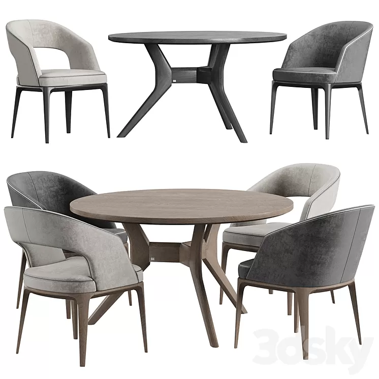 Pace Loom Chair ROLF BENZ 965 Table 3D Model