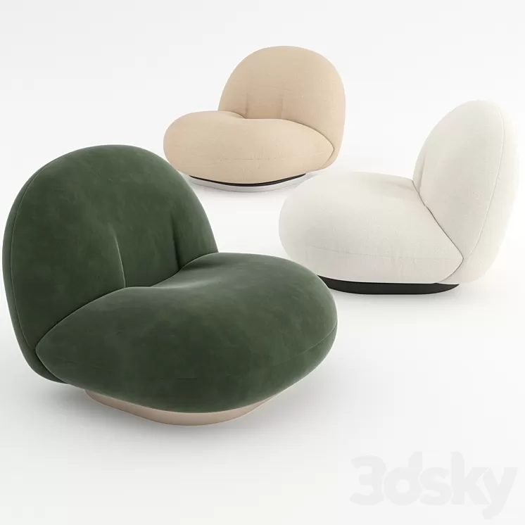 Pacha Lounge Chair by GUBI 3D Model