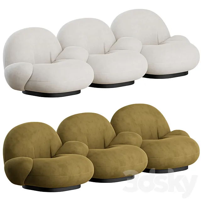Pacha Sofa 3 Seater by GUBI 3D Model