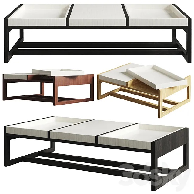 Pacini & Cappellini MOSAICO Lacquered coffee table 3DModel