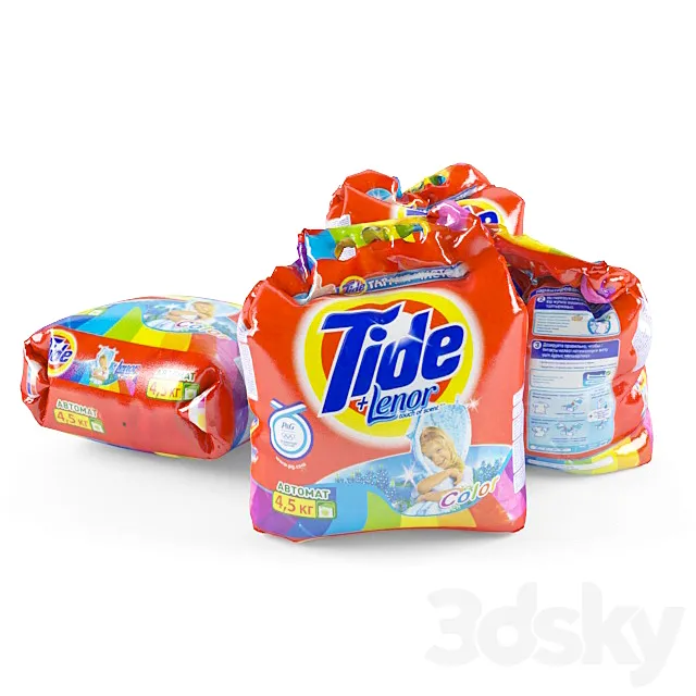 Packet of powder Tide 3D Model