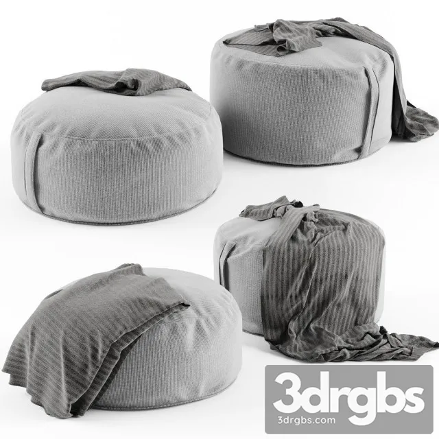 Padded Stool 2 Sofa 3D Model Download