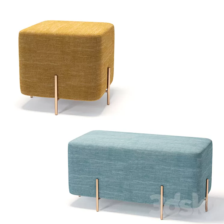 Padded stool and bench Sancal ELEPHANT 3D Model