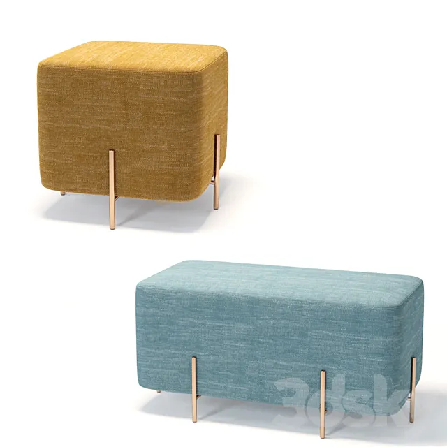 Padded stool and bench Sancal ELEPHANT 3DModel