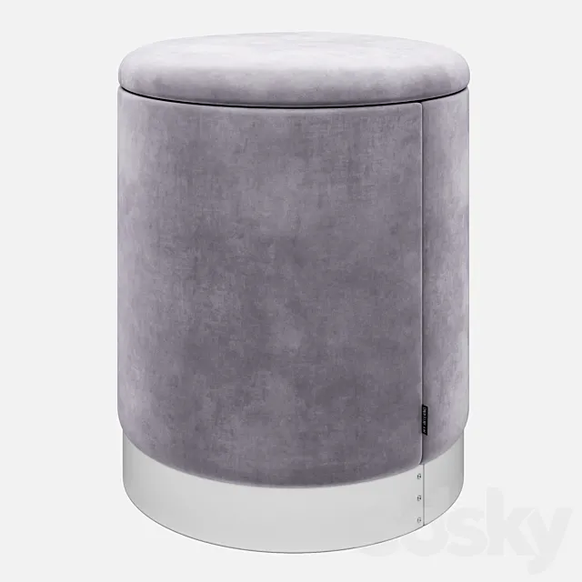 Padded stool Oslo 3DModel