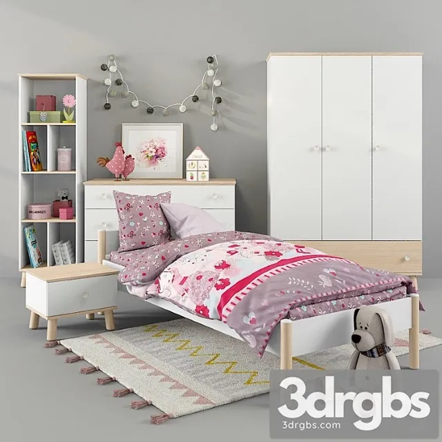 Paidi Furniture Ylvie Collection for Girls Part 01 3D Model Free
