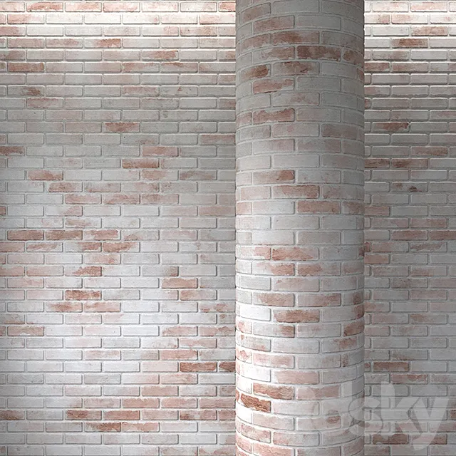 Painted brick 3D Model