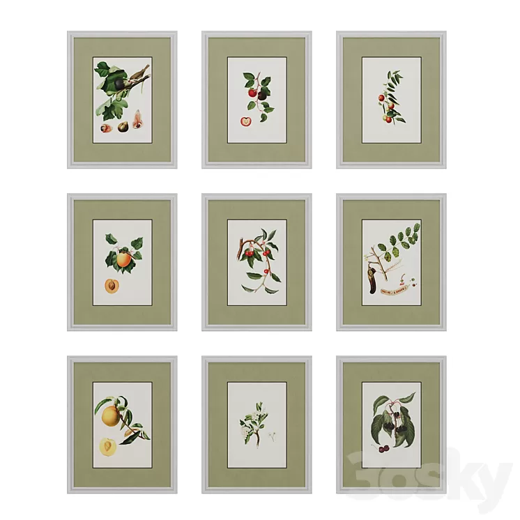 Painting set 3D Model Free