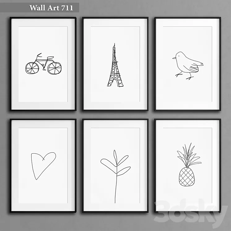 Paintings 711 3D Model Free