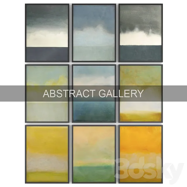 Paintings abstract | set 33 3D Model