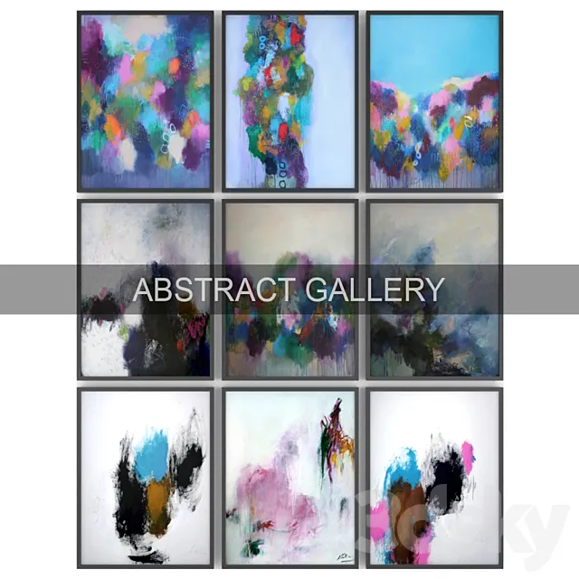 Paintings abstract | set 36 3D Model