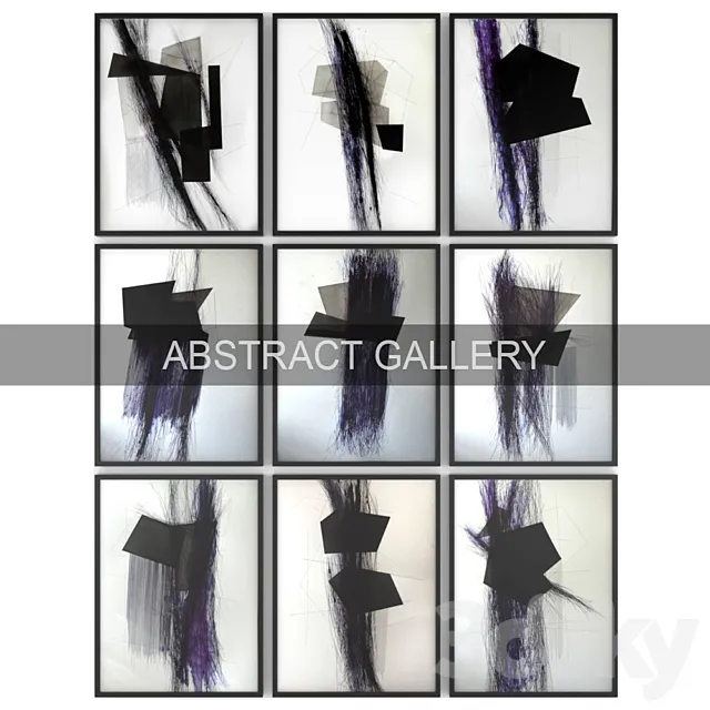 Paintings abstract | set 44 3D Model