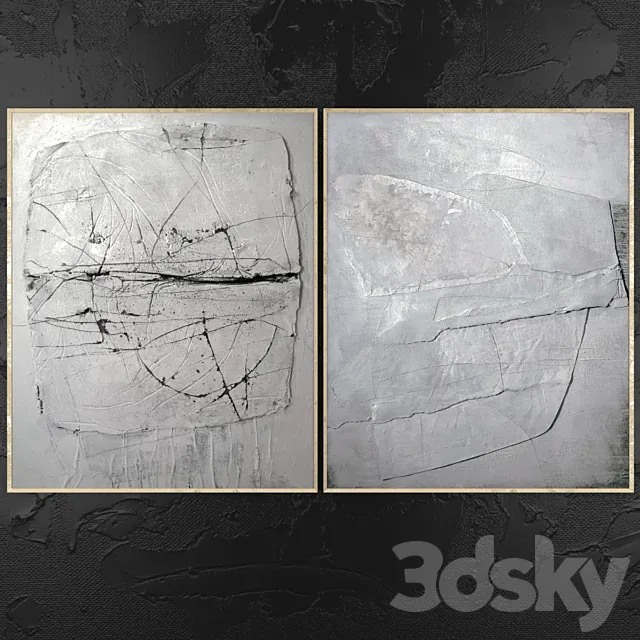 Paintings abstract | set 475 3D Model