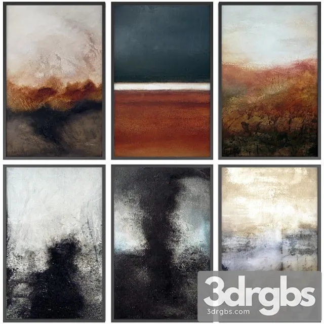 Paintings Abstract Set 60 3D Model Free