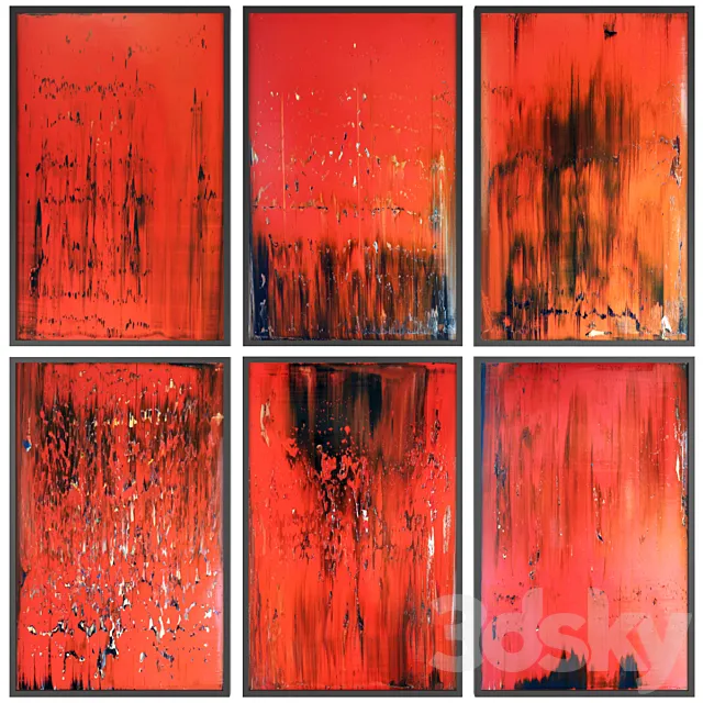Paintings abstract | set 73 3D Model