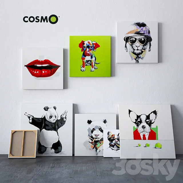 Paintings COSMO 3D Model