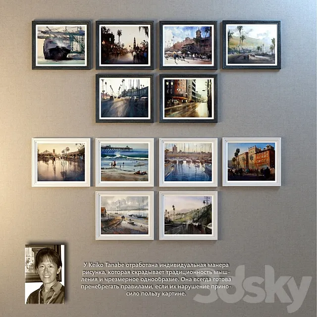 Paintings Keiko Tanabe 3D Model