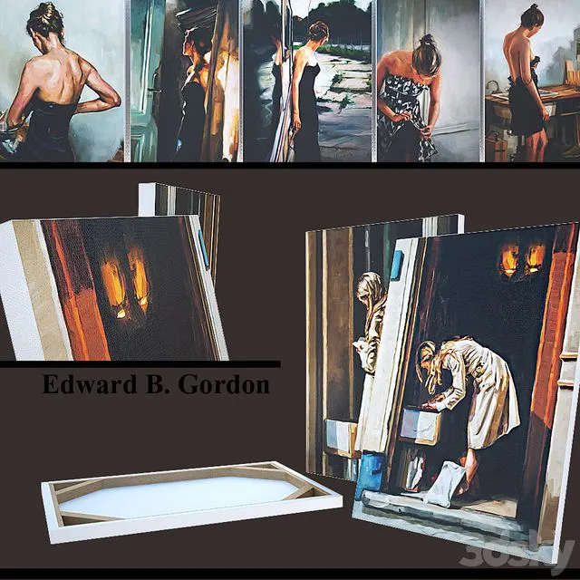 Paintings Of Edward B. Gordons 3D Model