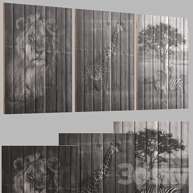 Paintings on boards 3DModel