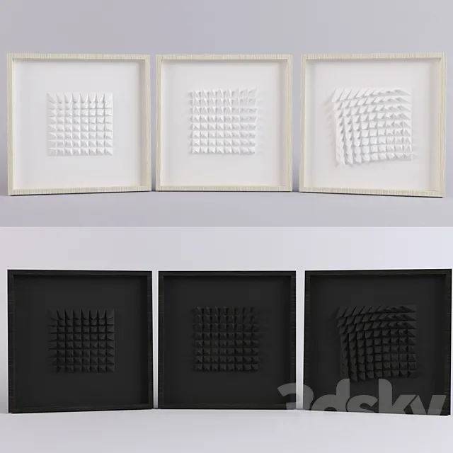 Paintings Origami "EXTRACTION SERIES 3D Model