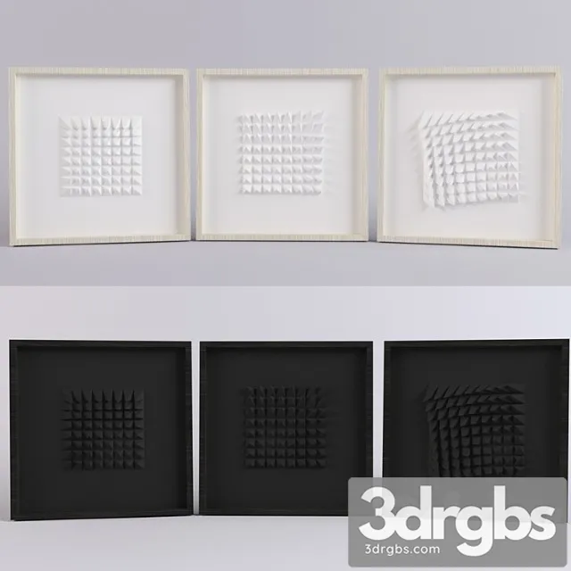 Paintings Orignami Extraction Series 3D Model Free