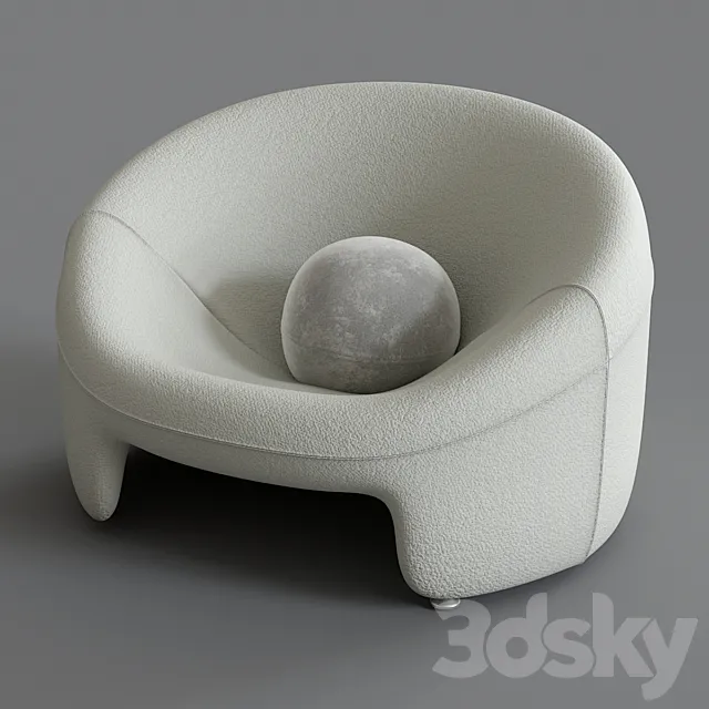 Pair of Montreal Chairs 1967 by Olivier Mourgue 3D Model