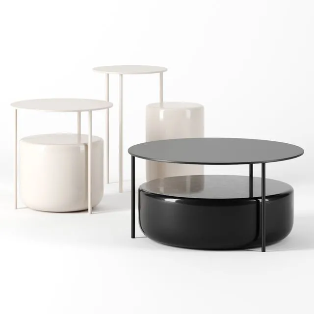 Pair tables by Mobel copenhagen 3D Model
