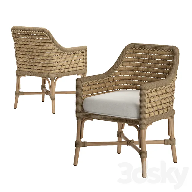 Palecek capitola armchair 3D Model