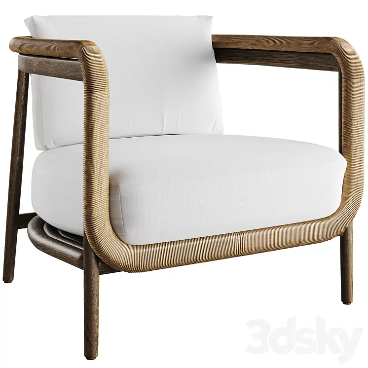 Palecek Duvall Lounge Chair 3D Model Free