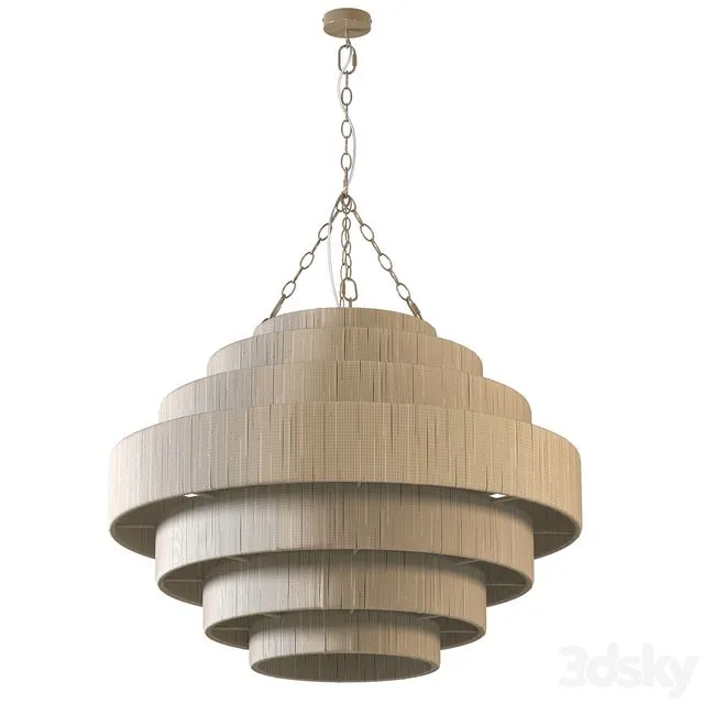 Palecek everly pendant natural light 3D Model