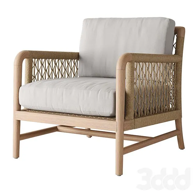 Palecek Montecito Outdoor Lounge Chair 3D Model
