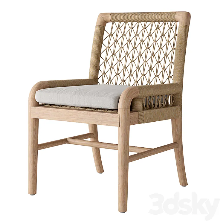 Palecek Montecito Outdoor Side Chair 3D Model Free