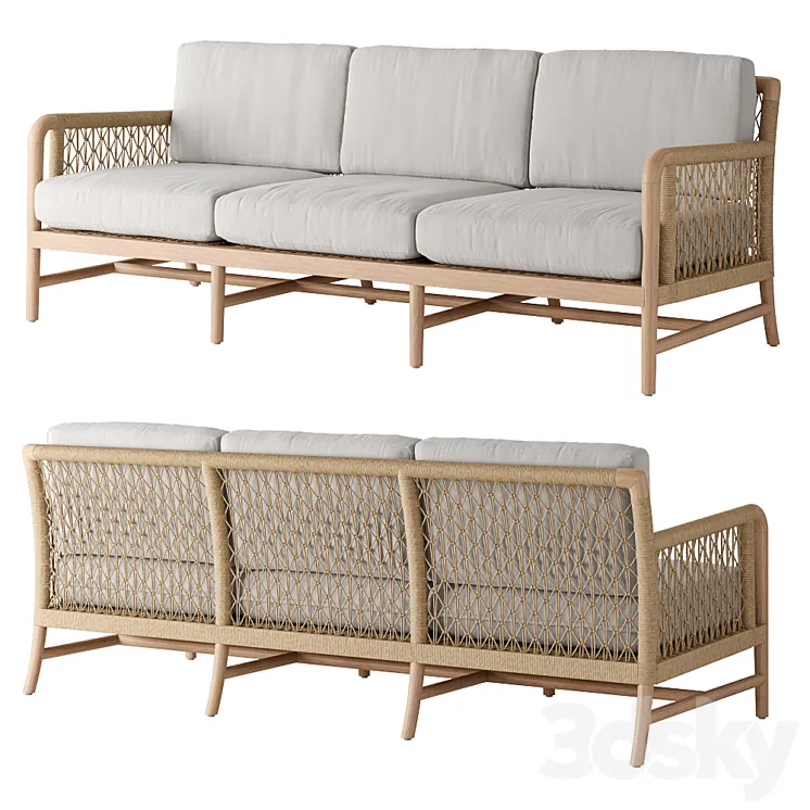 Palecek Montecito Outdoor Sofa 3D Model Free