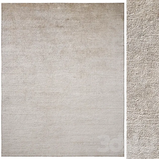 Palermo Hand-Knotted Silk Rug 3D Model