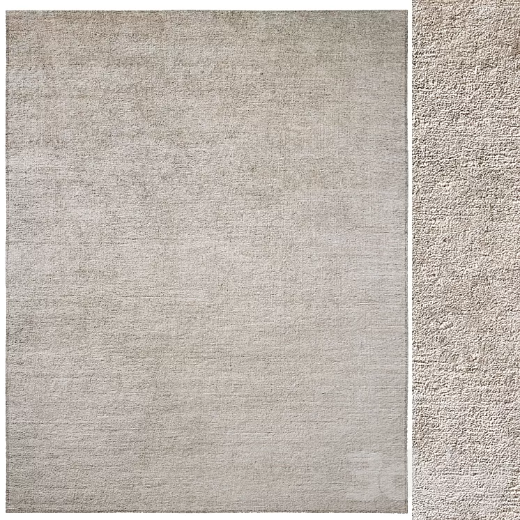 Palermo Hand-Knotted Silk Rug 3D Model