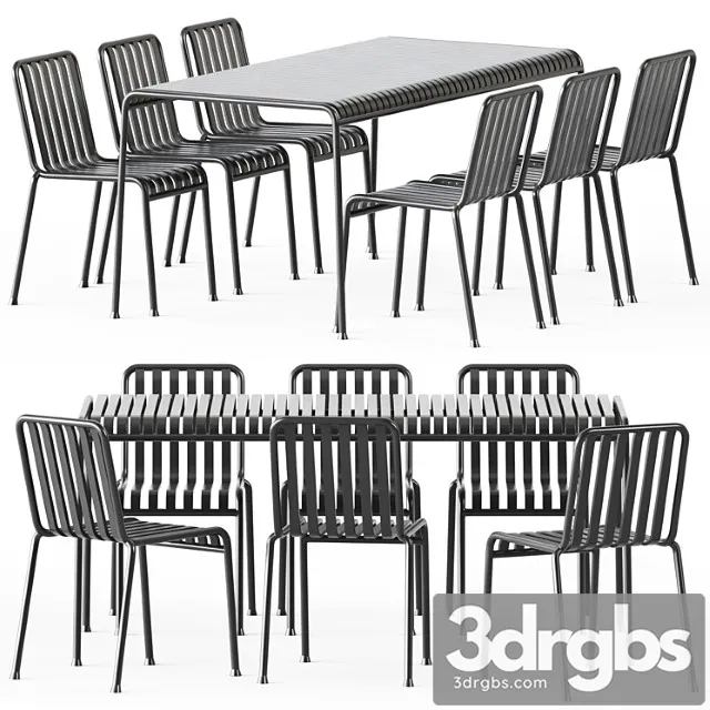 Palissade Table And Palissade Chair By Hay Ulichnaia Mebel 3D Model Free