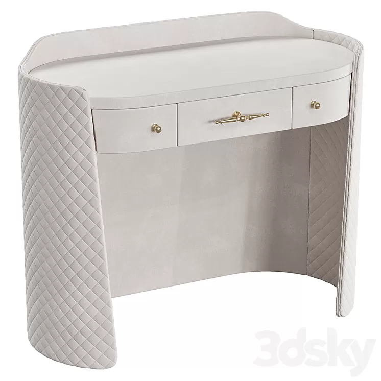 Palladium dressing table with drawers 3D Model
