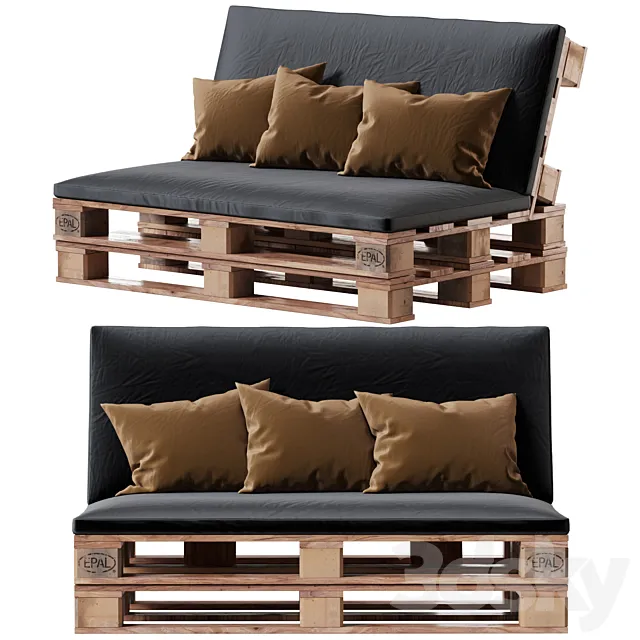 Pallet sofa 3DModel