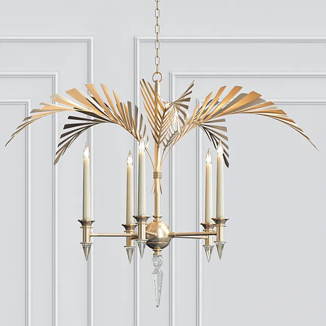 Palm Frond 5-Light Chandelier Free Download