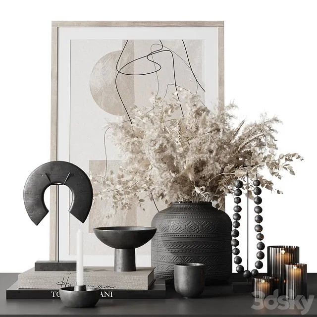 Pampas decor set 1 3D Model