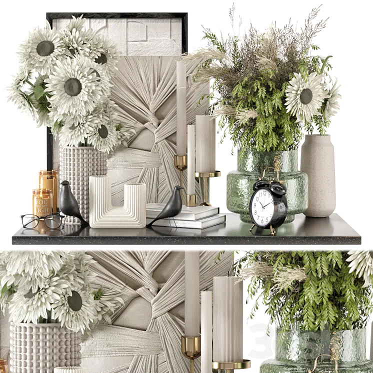 Pampas Decorative Set Dried Flower - Set 1048 3D Model Free