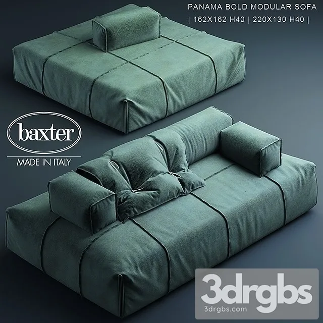 Panama Bold Modular Sofa 01 3D Model Download
