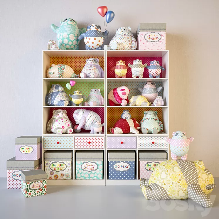 Panda Bears 3D Model