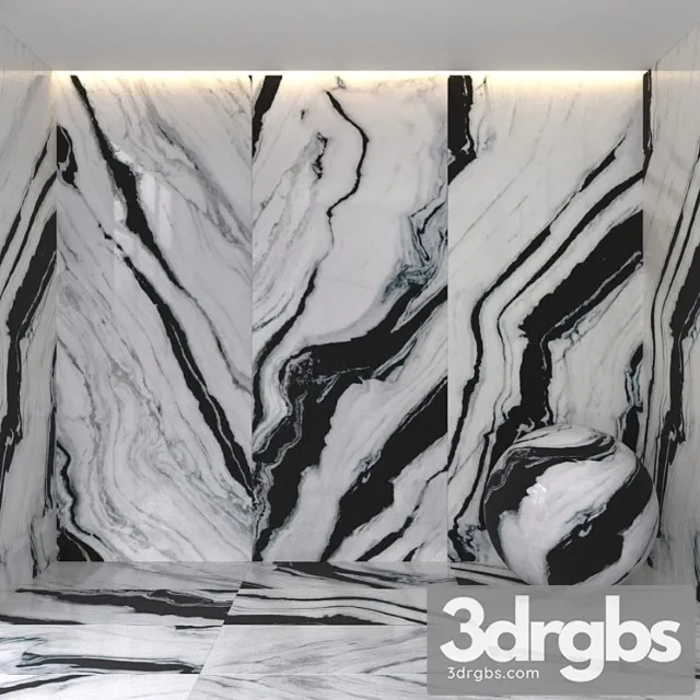 Panda white marble 3D Model Free