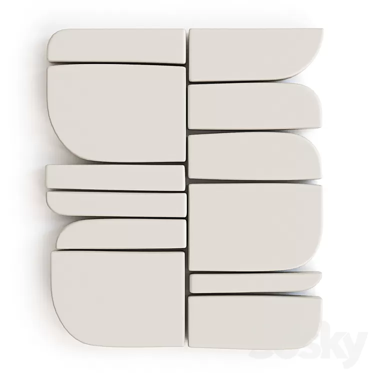 Panel Andrew Zimmerman Harmonia White 3D Model Free