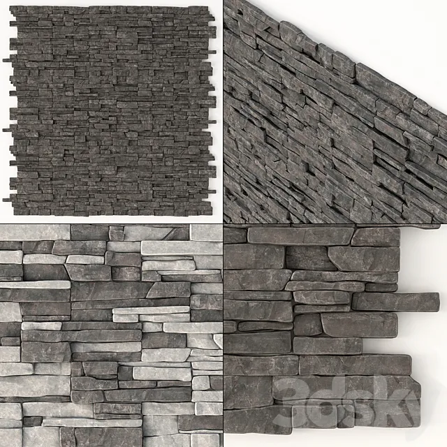 Panel clincer rock panel n3 _ Panel clinker rock 3D Model