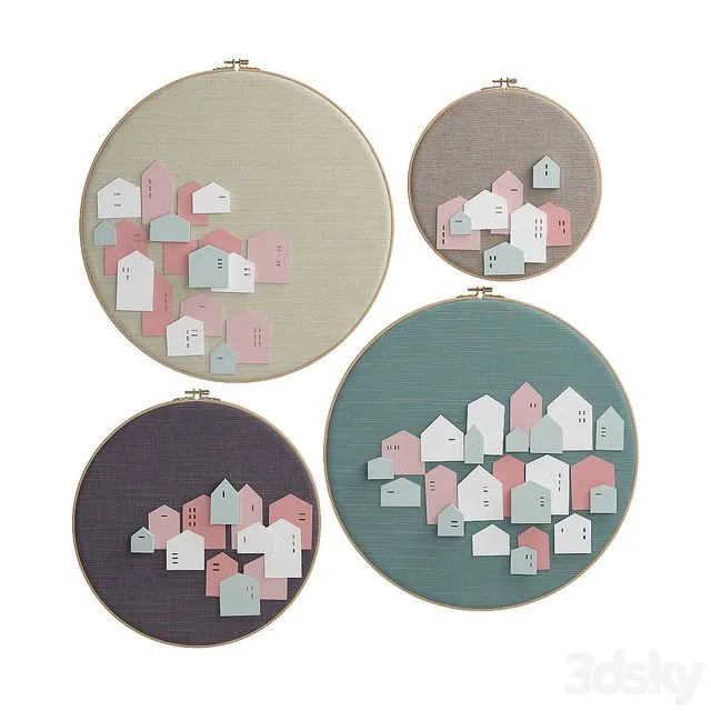 Panel from the frame for a child 01 3D Model